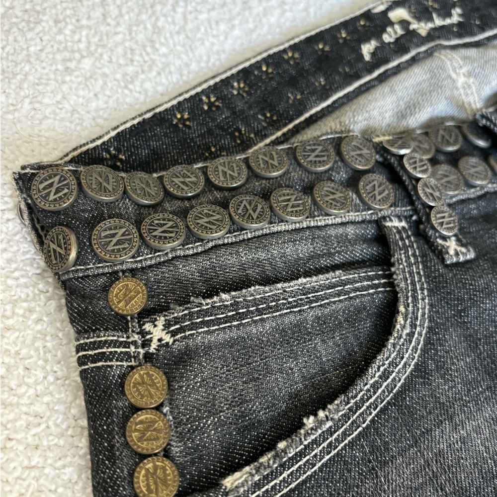 Collaboration Zac Posen for 7 For All Mankind LTD Studded Bootcut Jeans Size 26